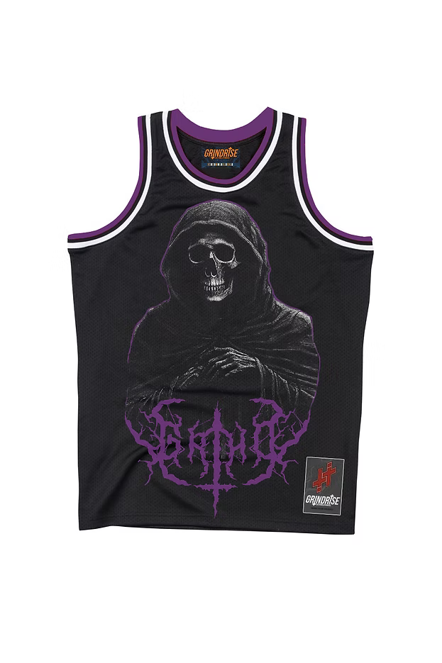 Hooded Death Violet/Green Jersey