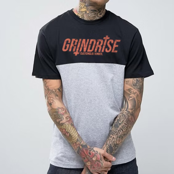 Basic Two Tone Tee camo/red/grey