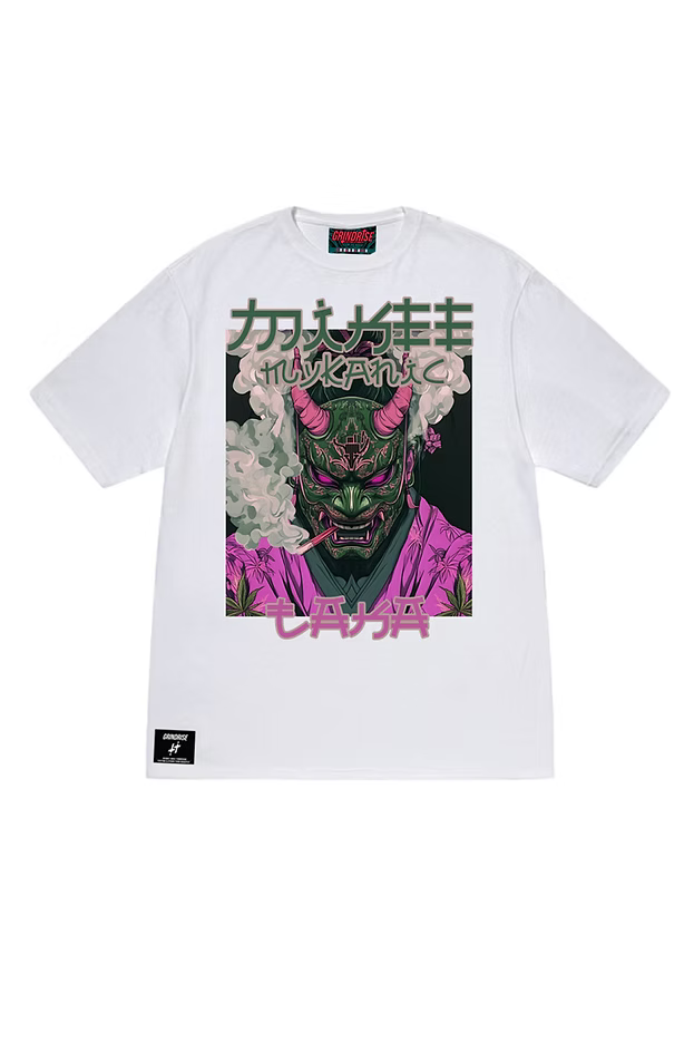 Mikee Mykanic TAKA White Tee PNK/VIOL