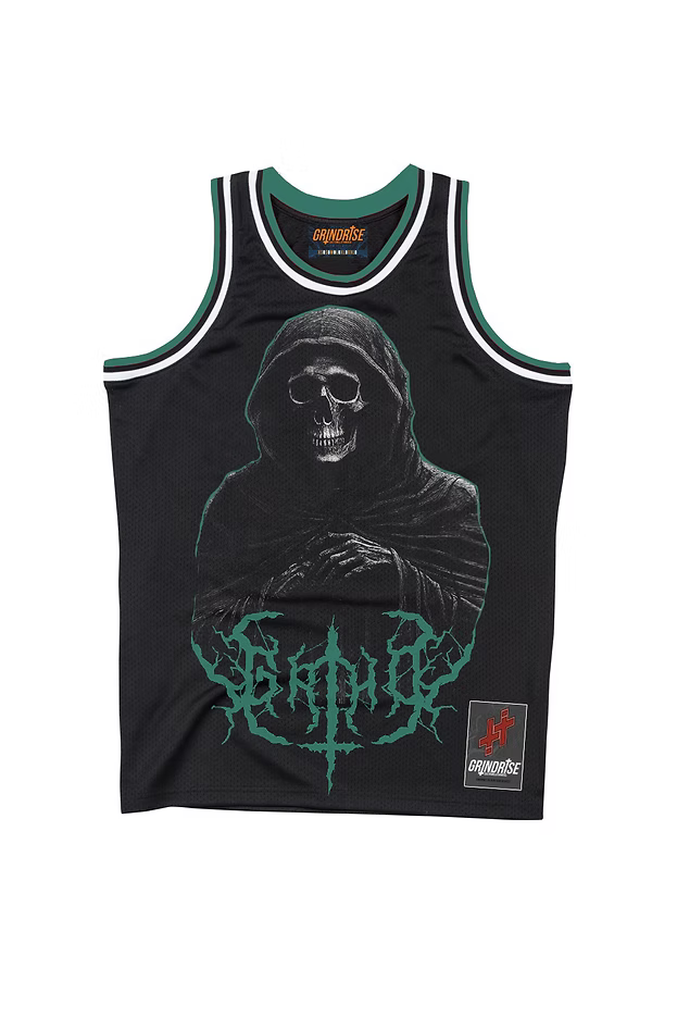 Hooded Death Violet/Green Jersey