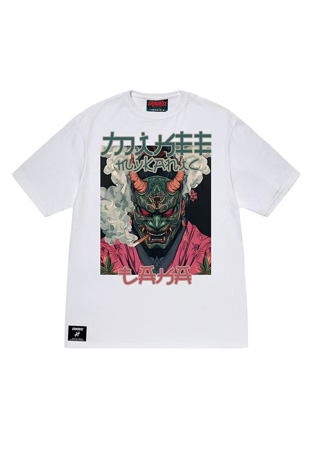 Mikee Mykanic TAKA White Tee PNK/VIOL