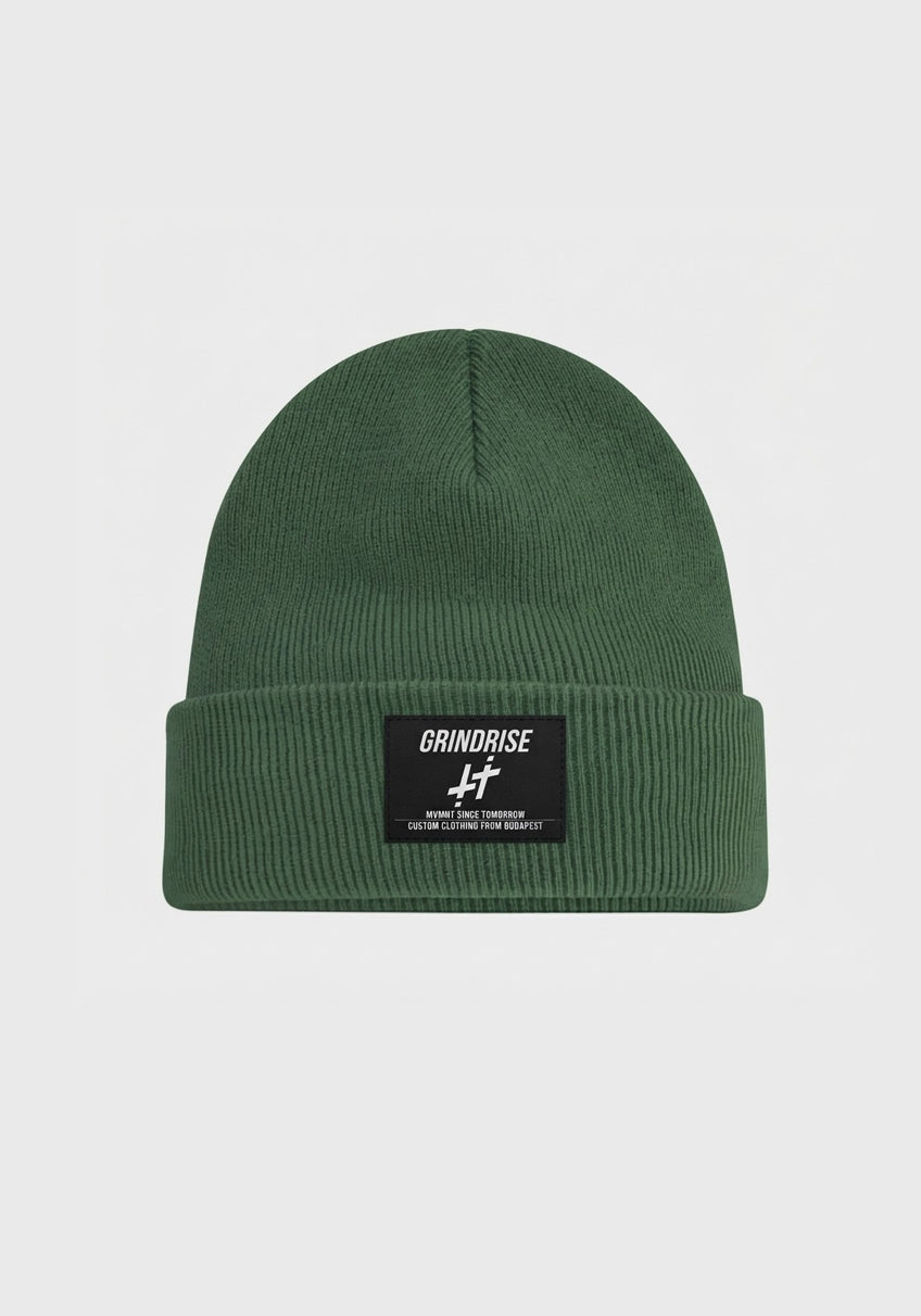 Basic Beanie black/green/mustard/darkheathergray