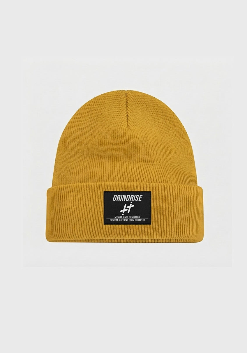 Basic Beanie black/green/mustard/darkheathergray